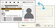 運転免許証　表面・裏面のイラスト