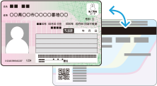 マイナンバーカード　表面・裏面のイラスト